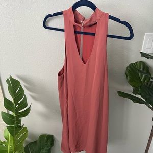 Brand new- tags on/ High neck low-v flouncy mini dress
